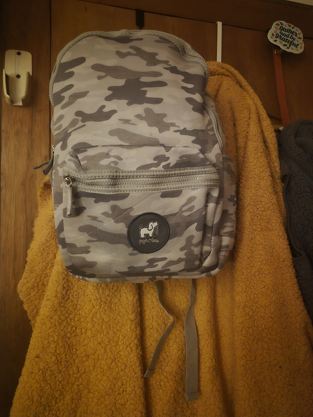 Gray Camo Backpack -